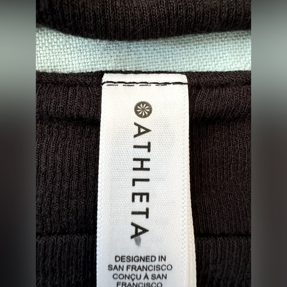 🌟NWT Athleta Well Rested Ribbed Sleep Bra Black - Picture 5 of 6
